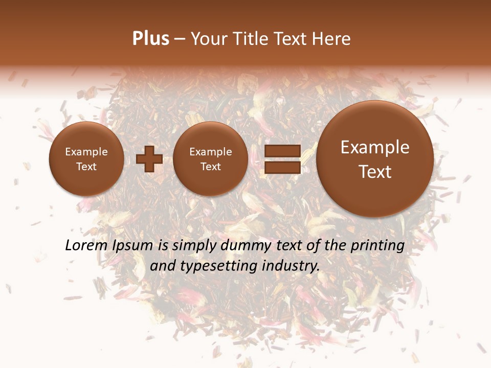 A Pile Of Different Colored Teas On A White Surface PowerPoint Template