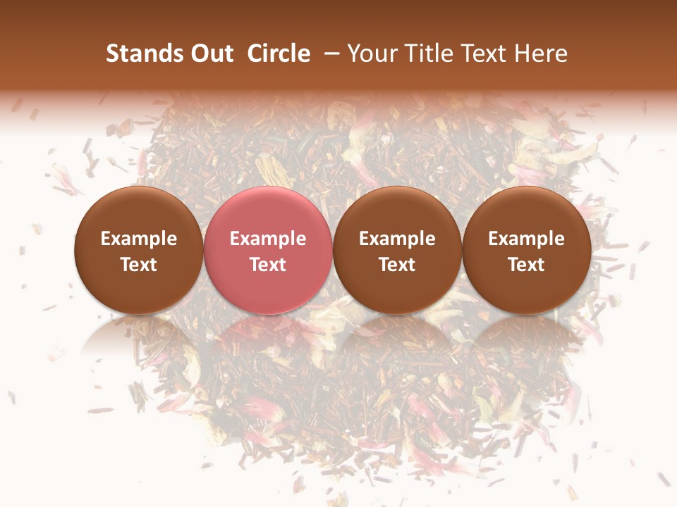 A Pile Of Different Colored Teas On A White Surface PowerPoint Template