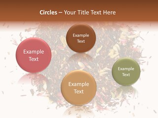 A Pile Of Different Colored Teas On A White Surface PowerPoint Template