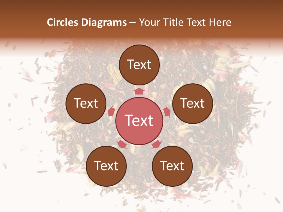 A Pile Of Different Colored Teas On A White Surface PowerPoint Template