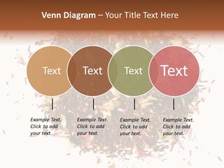 A Pile Of Different Colored Teas On A White Surface PowerPoint Template