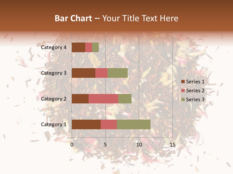 A Pile Of Different Colored Teas On A White Surface PowerPoint Template