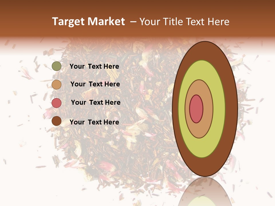 A Pile Of Different Colored Teas On A White Surface PowerPoint Template