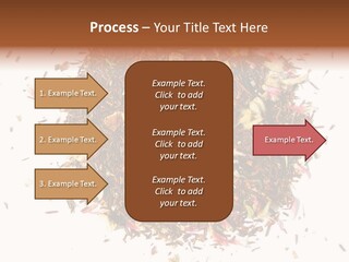 A Pile Of Different Colored Teas On A White Surface PowerPoint Template