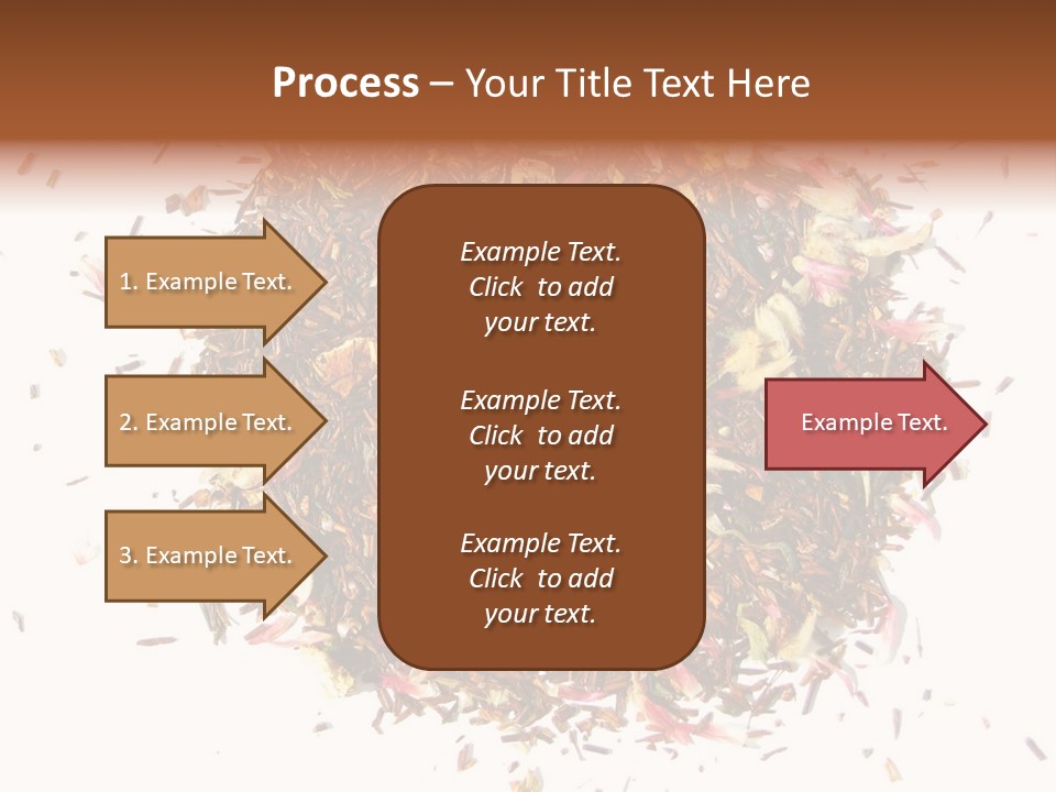 A Pile Of Different Colored Teas On A White Surface PowerPoint Template