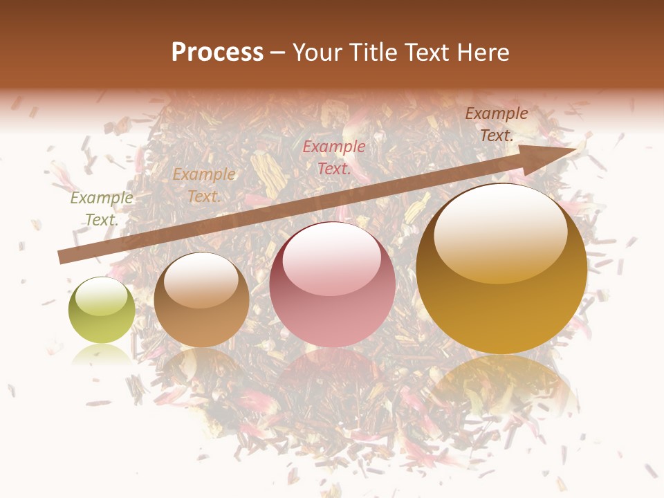 A Pile Of Different Colored Teas On A White Surface PowerPoint Template
