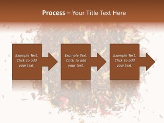 A Pile Of Different Colored Teas On A White Surface PowerPoint Template