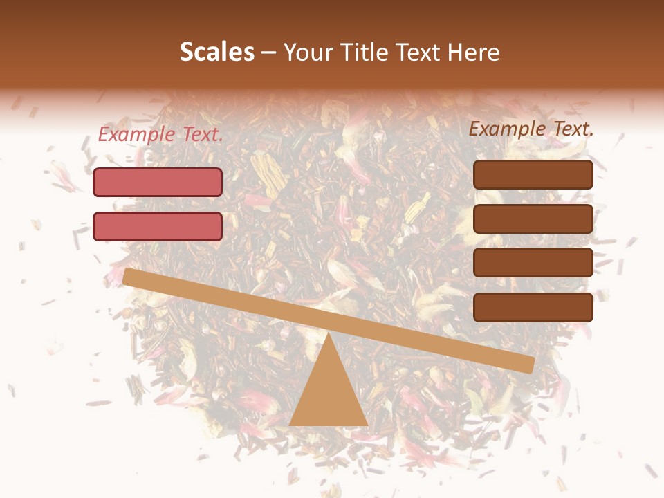 A Pile Of Different Colored Teas On A White Surface PowerPoint Template