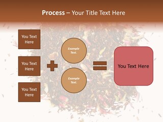 A Pile Of Different Colored Teas On A White Surface PowerPoint Template