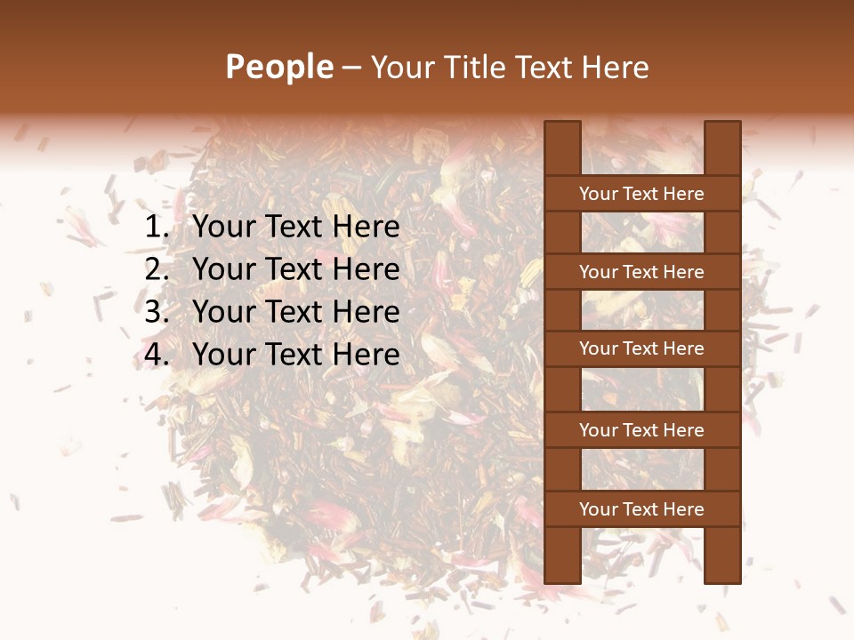 A Pile Of Different Colored Teas On A White Surface PowerPoint Template