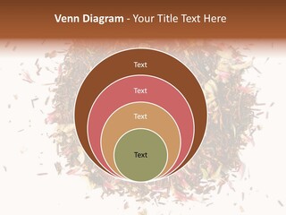A Pile Of Different Colored Teas On A White Surface PowerPoint Template