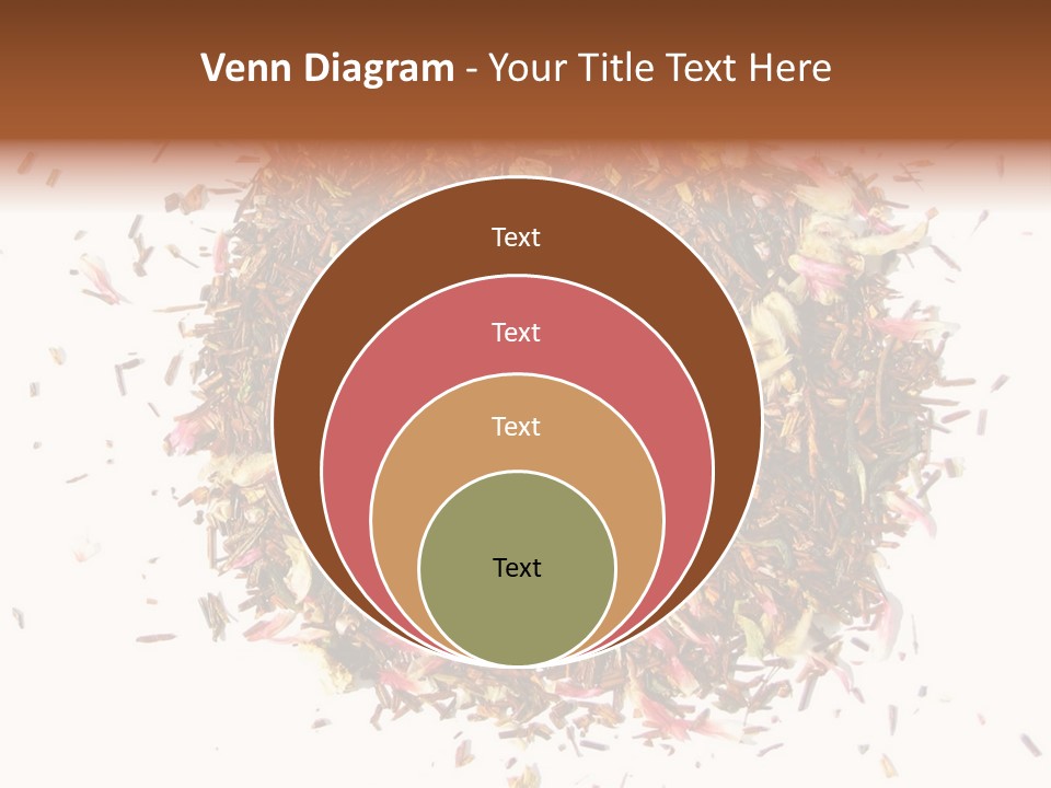 A Pile Of Different Colored Teas On A White Surface PowerPoint Template