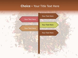 A Pile Of Different Colored Teas On A White Surface PowerPoint Template