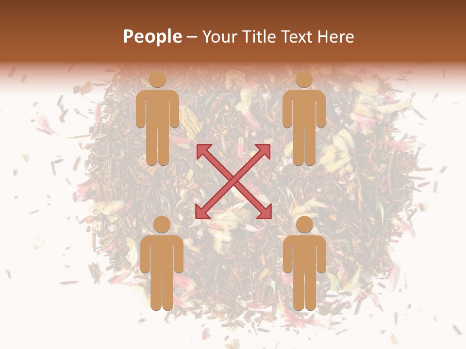 A Pile Of Different Colored Teas On A White Surface PowerPoint Template