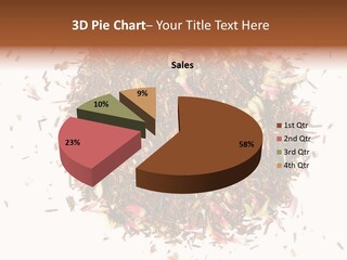 A Pile Of Different Colored Teas On A White Surface PowerPoint Template