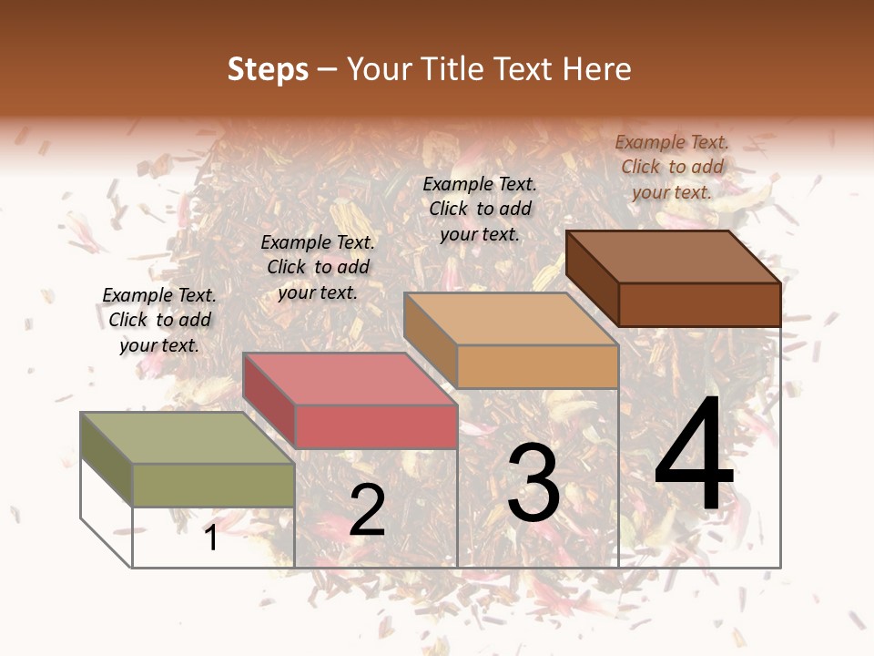 A Pile Of Different Colored Teas On A White Surface PowerPoint Template