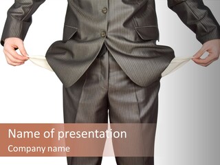 A Man In A Suit Holding A Piece Of Paper PowerPoint Template