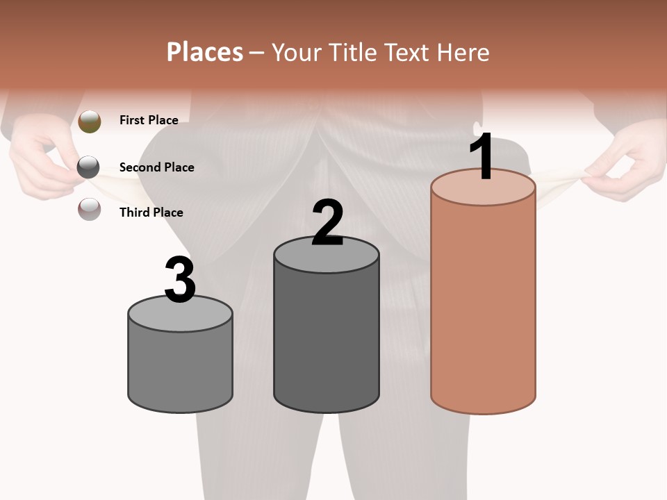 A Man In A Suit Holding A Piece Of Paper PowerPoint Template