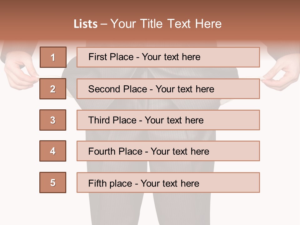 A Man In A Suit Holding A Piece Of Paper PowerPoint Template