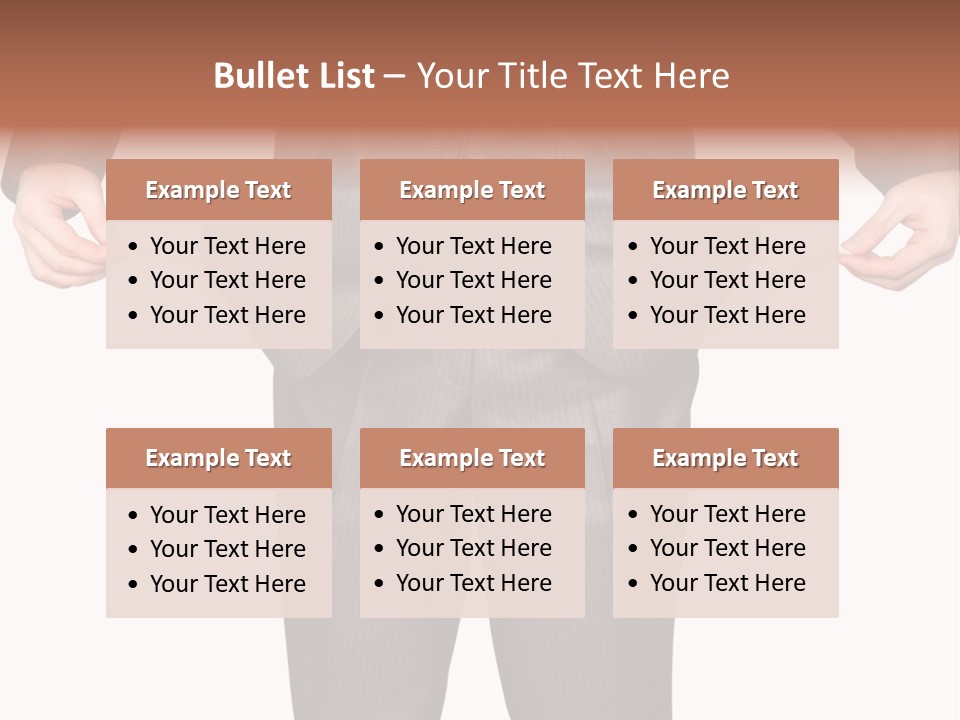 A Man In A Suit Holding A Piece Of Paper PowerPoint Template