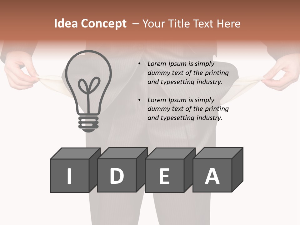 A Man In A Suit Holding A Piece Of Paper PowerPoint Template