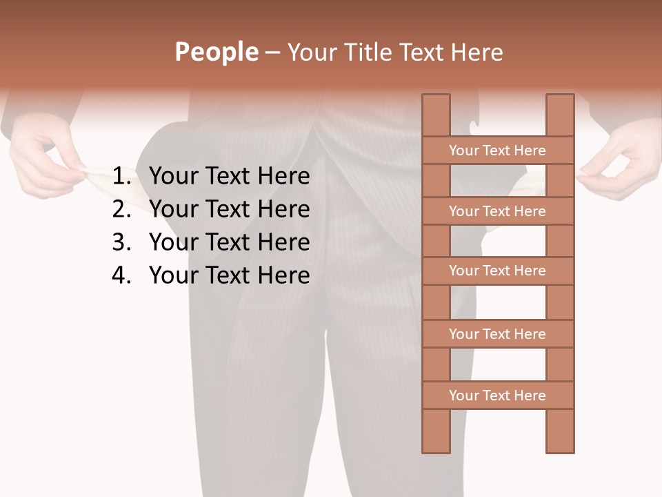 A Man In A Suit Holding A Piece Of Paper PowerPoint Template