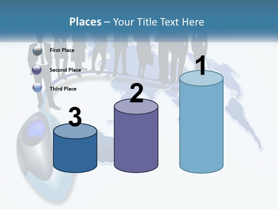 A Group Of People Standing Around A Computer Mouse PowerPoint Template