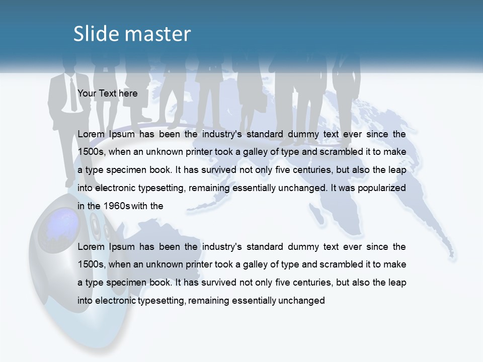 A Group Of People Standing Around A Computer Mouse PowerPoint Template