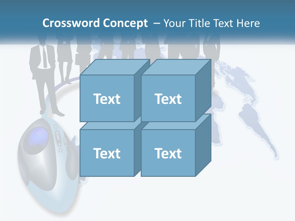 A Group Of People Standing Around A Computer Mouse PowerPoint Template
