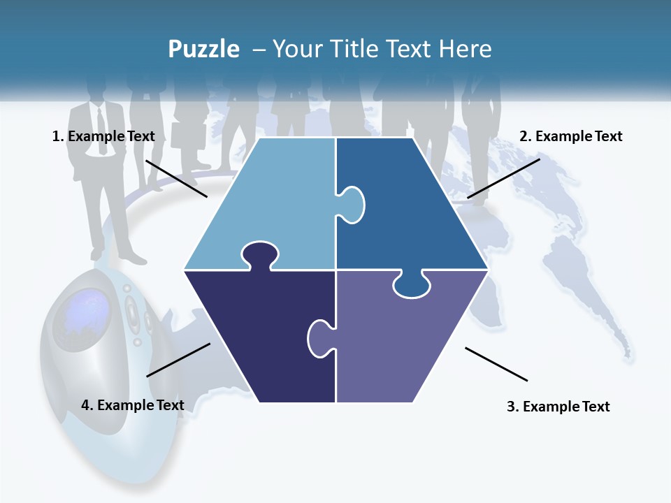 A Group Of People Standing Around A Computer Mouse PowerPoint Template