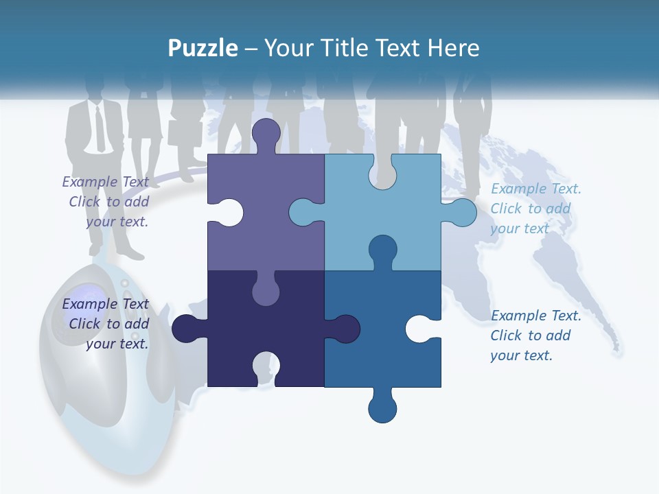 A Group Of People Standing Around A Computer Mouse PowerPoint Template