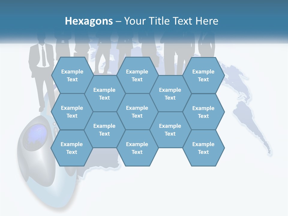 A Group Of People Standing Around A Computer Mouse PowerPoint Template