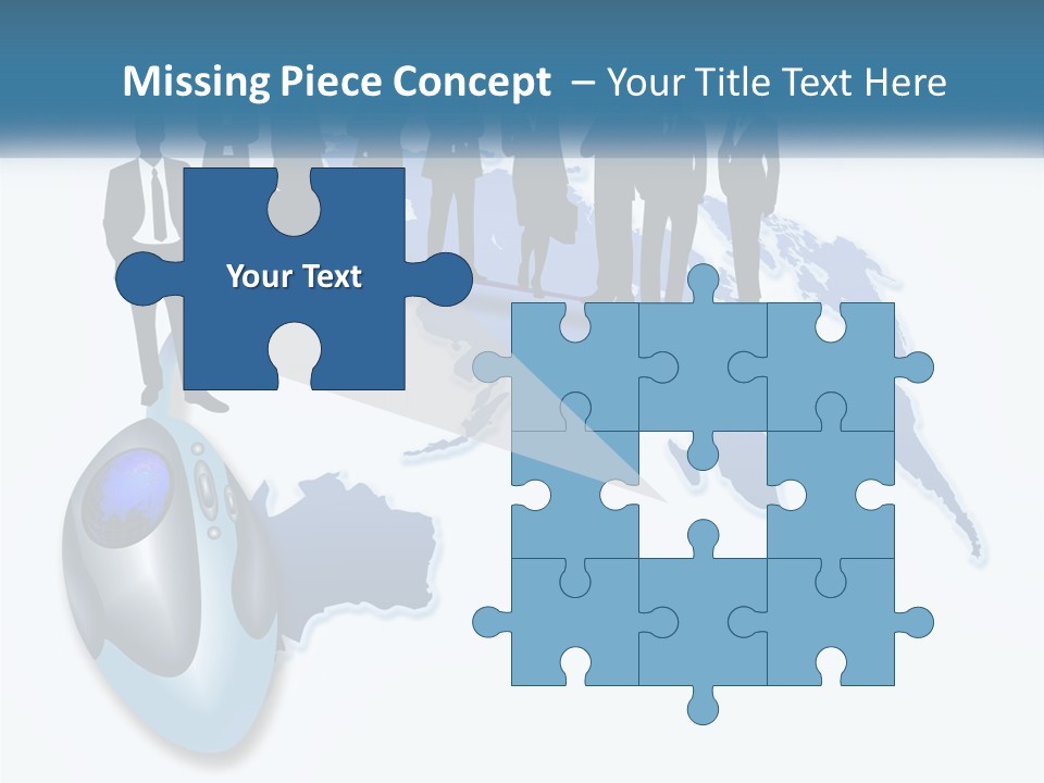 A Group Of People Standing Around A Computer Mouse PowerPoint Template