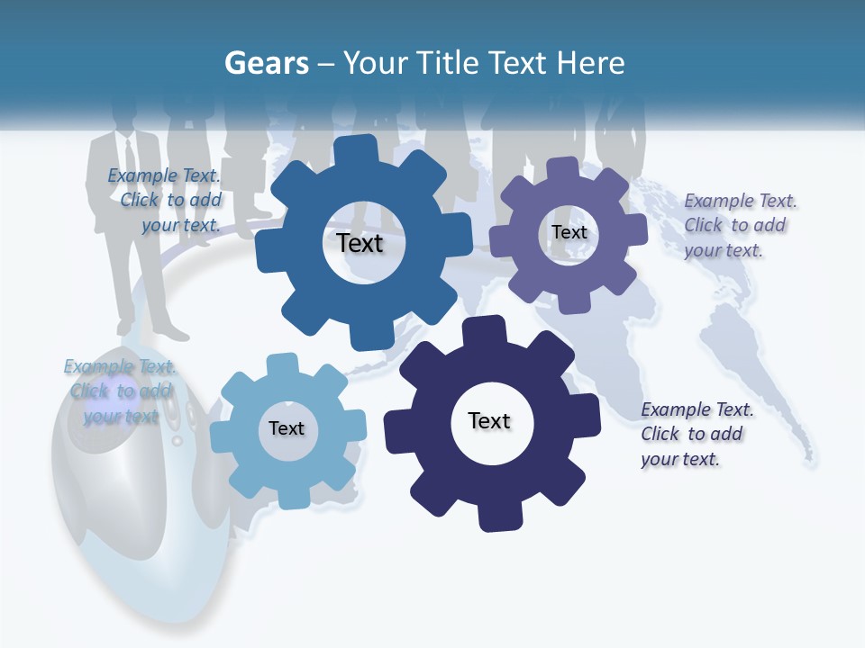 A Group Of People Standing Around A Computer Mouse PowerPoint Template
