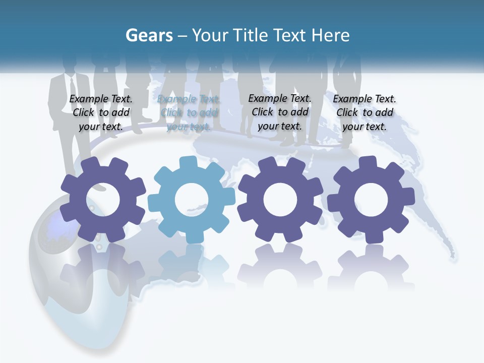 A Group Of People Standing Around A Computer Mouse PowerPoint Template