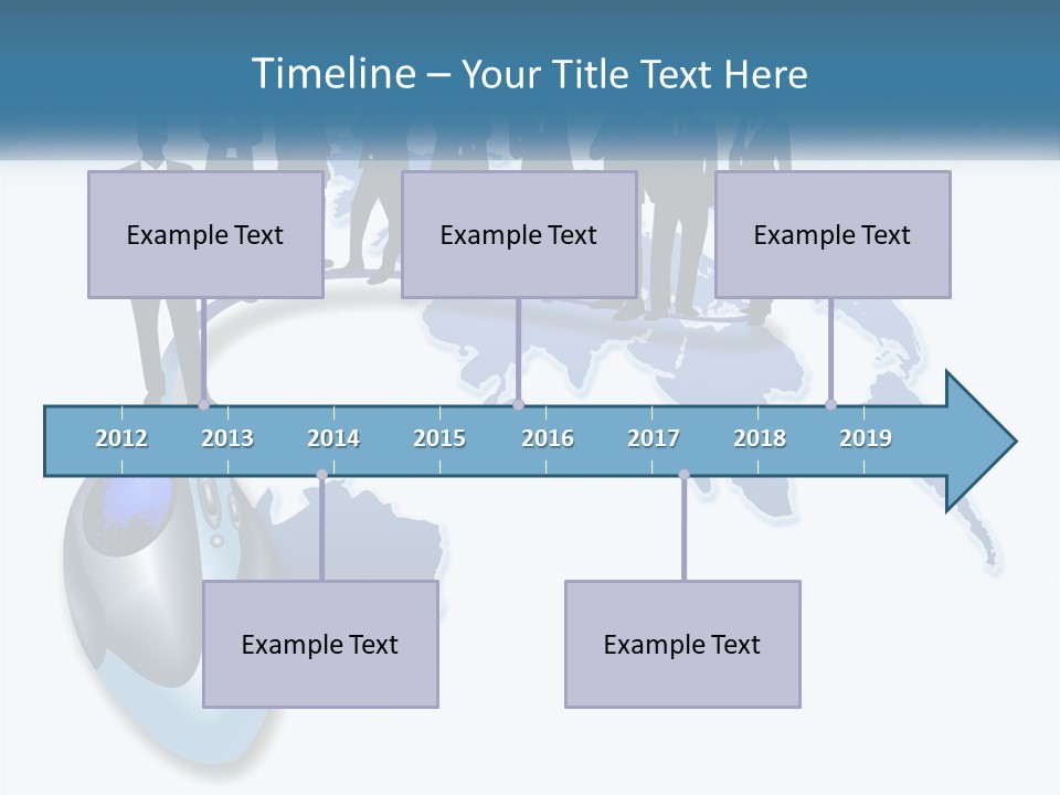 A Group Of People Standing Around A Computer Mouse PowerPoint Template