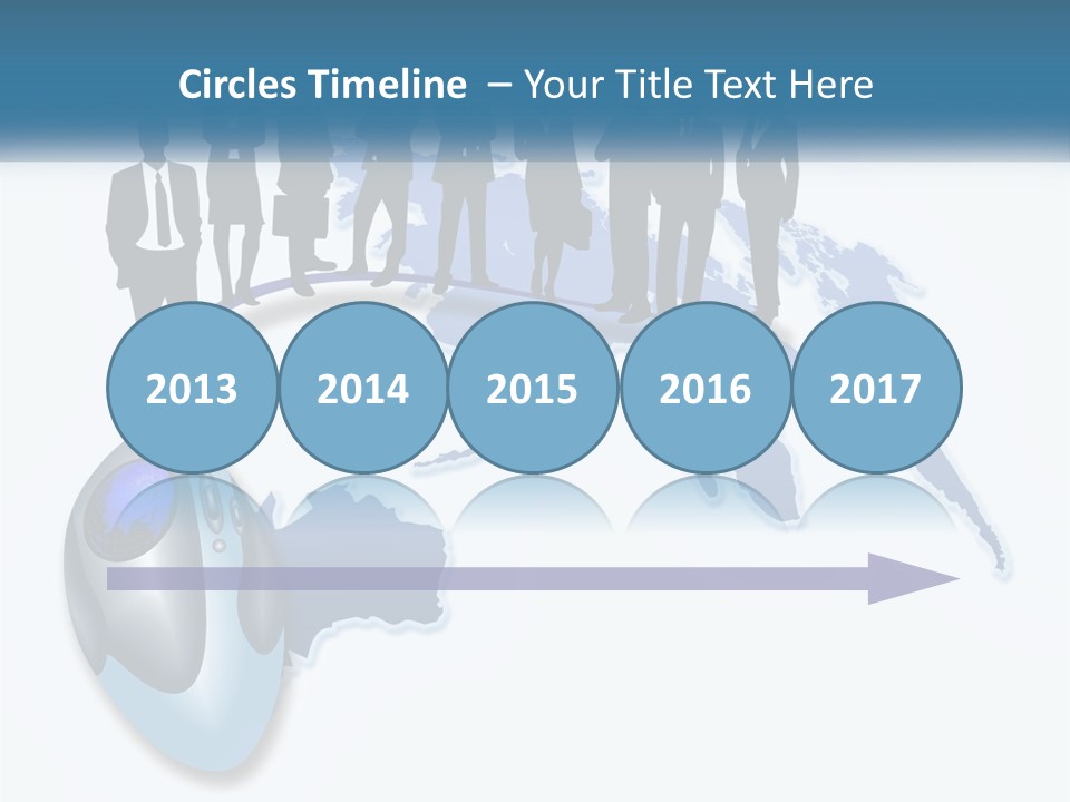 A Group Of People Standing Around A Computer Mouse PowerPoint Template