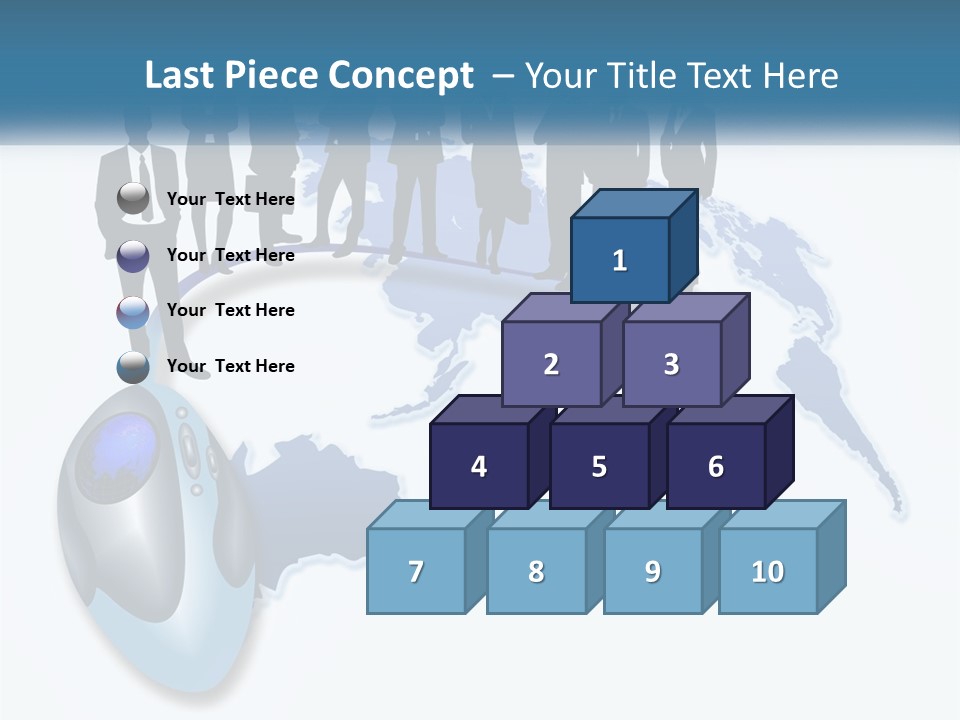A Group Of People Standing Around A Computer Mouse PowerPoint Template