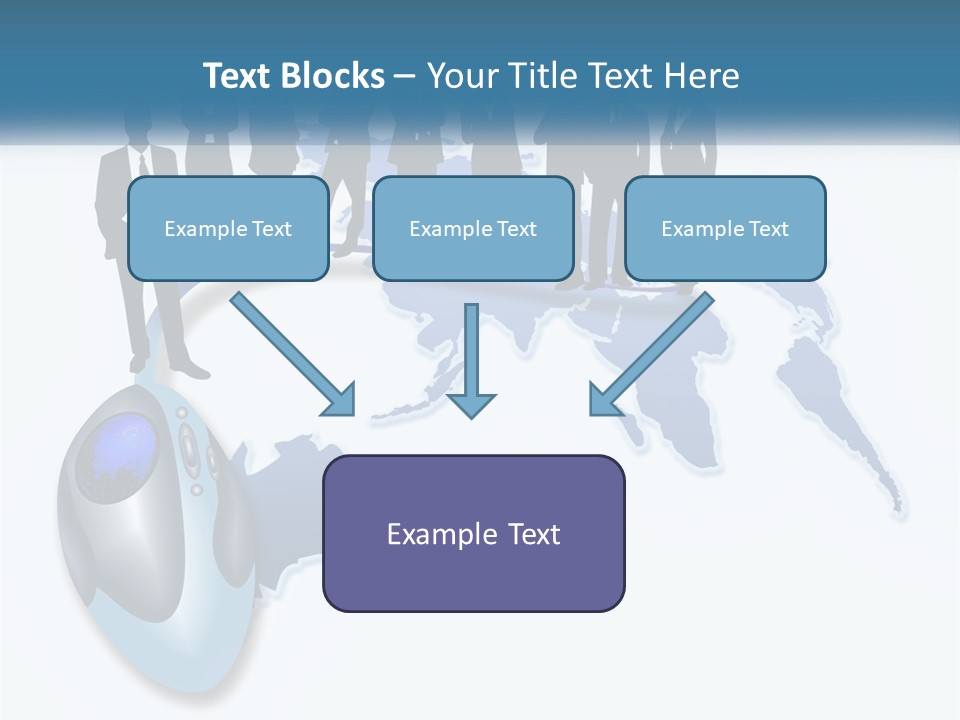 A Group Of People Standing Around A Computer Mouse PowerPoint Template
