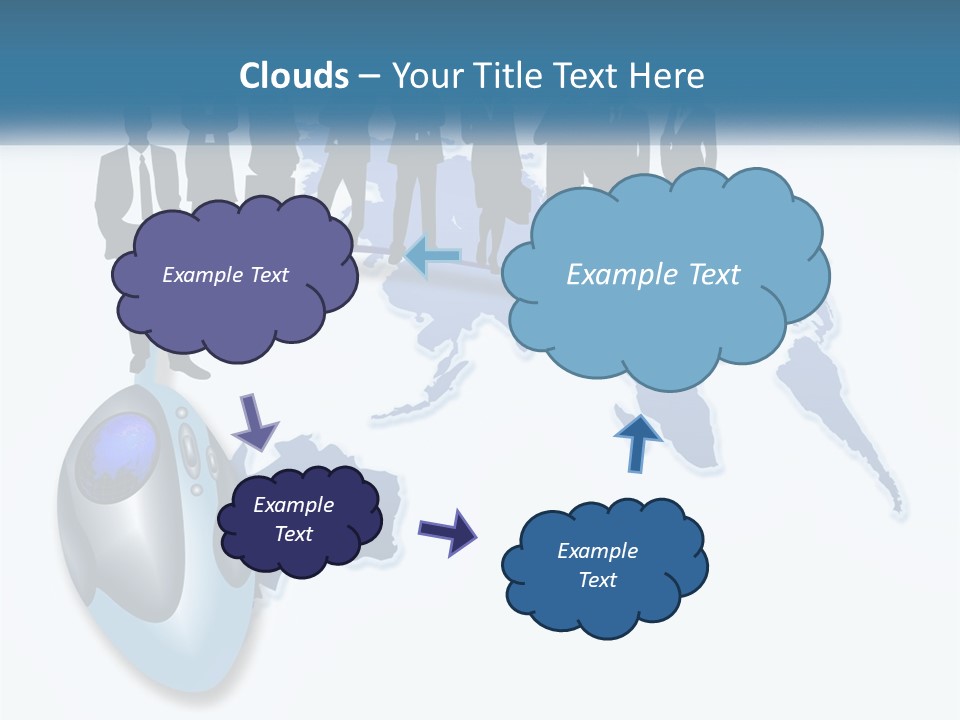 A Group Of People Standing Around A Computer Mouse PowerPoint Template