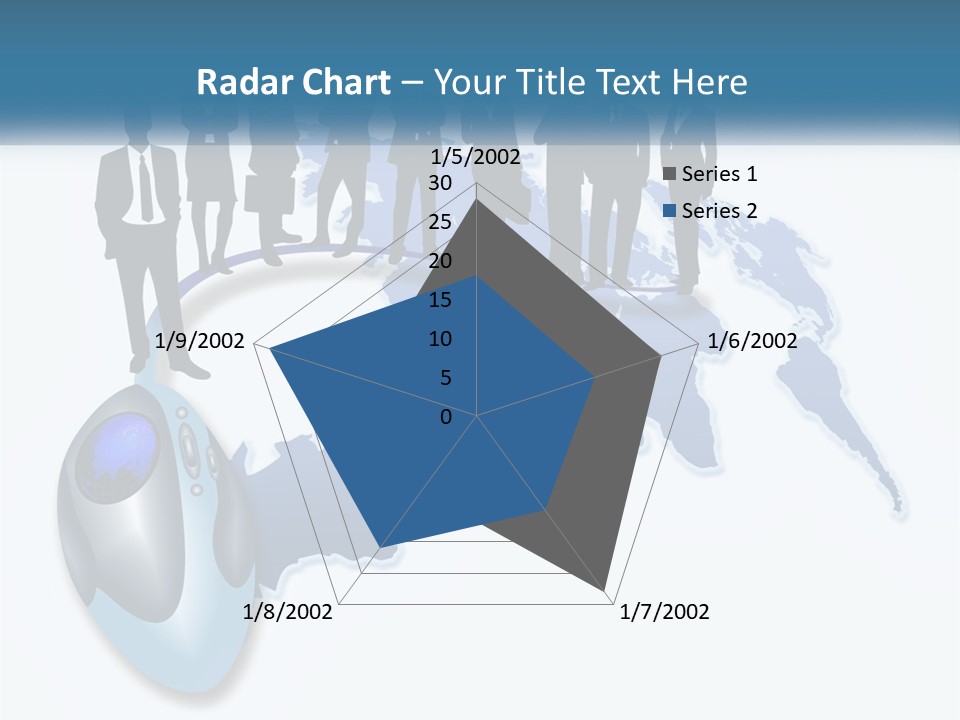 A Group Of People Standing Around A Computer Mouse PowerPoint Template