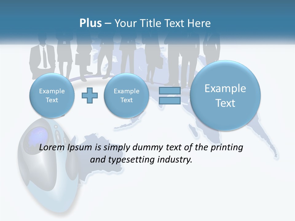 A Group Of People Standing Around A Computer Mouse PowerPoint Template