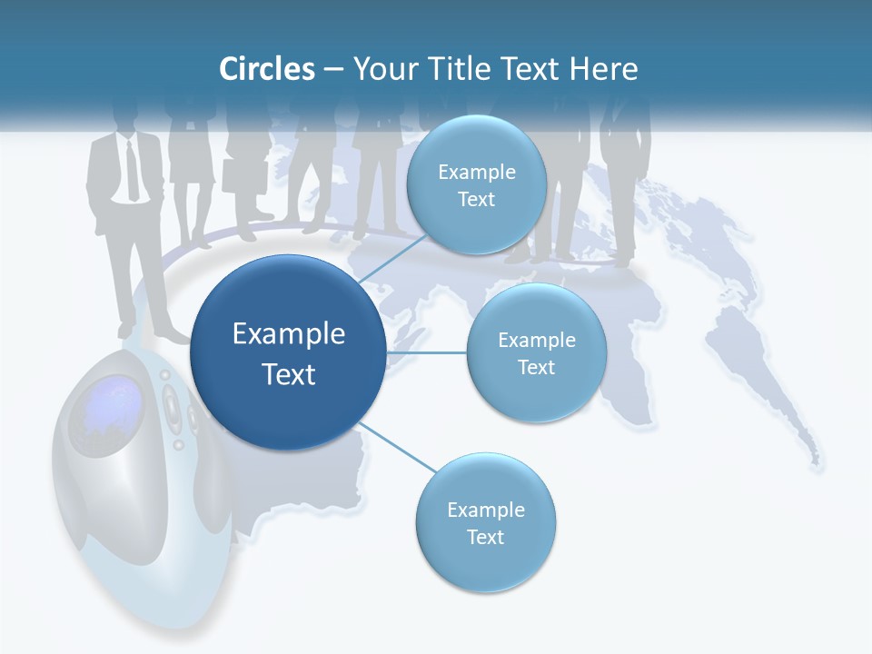 A Group Of People Standing Around A Computer Mouse PowerPoint Template