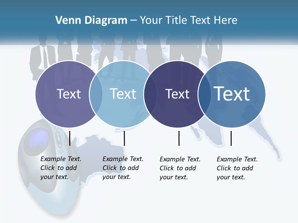 A Group Of People Standing Around A Computer Mouse PowerPoint Template