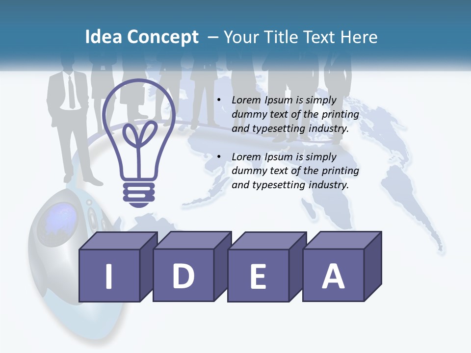A Group Of People Standing Around A Computer Mouse PowerPoint Template