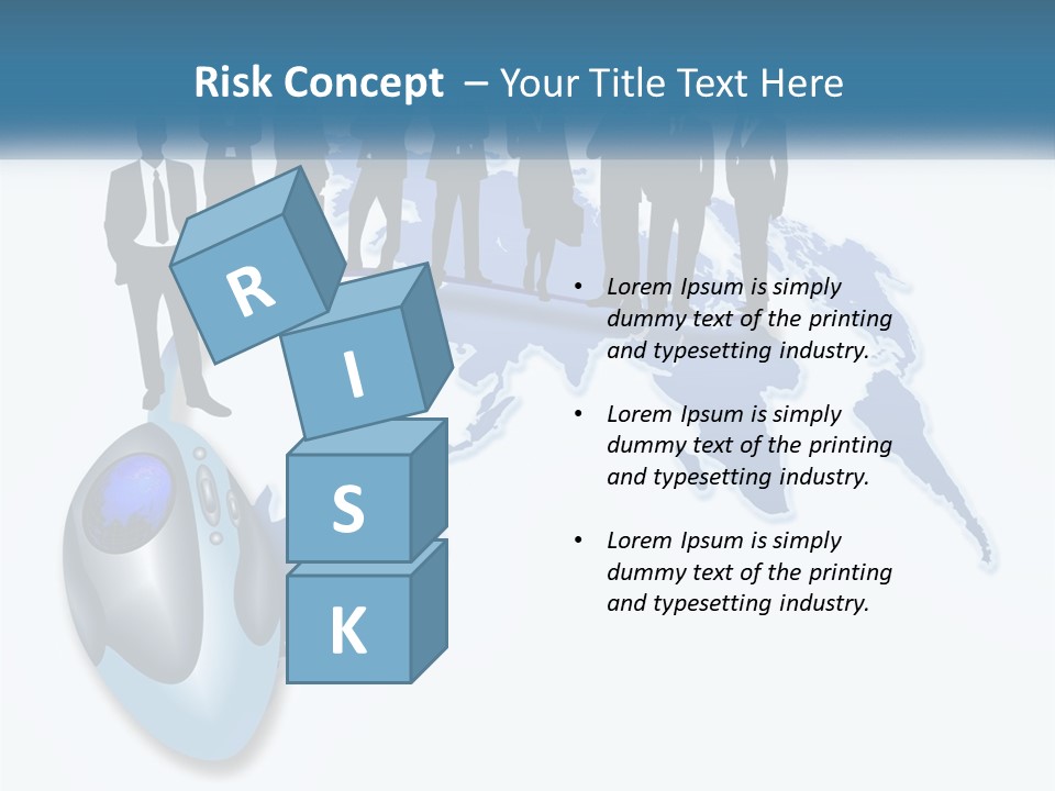 A Group Of People Standing Around A Computer Mouse PowerPoint Template