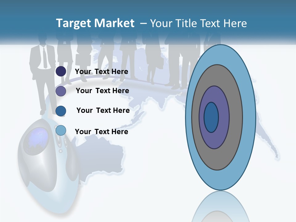 A Group Of People Standing Around A Computer Mouse PowerPoint Template