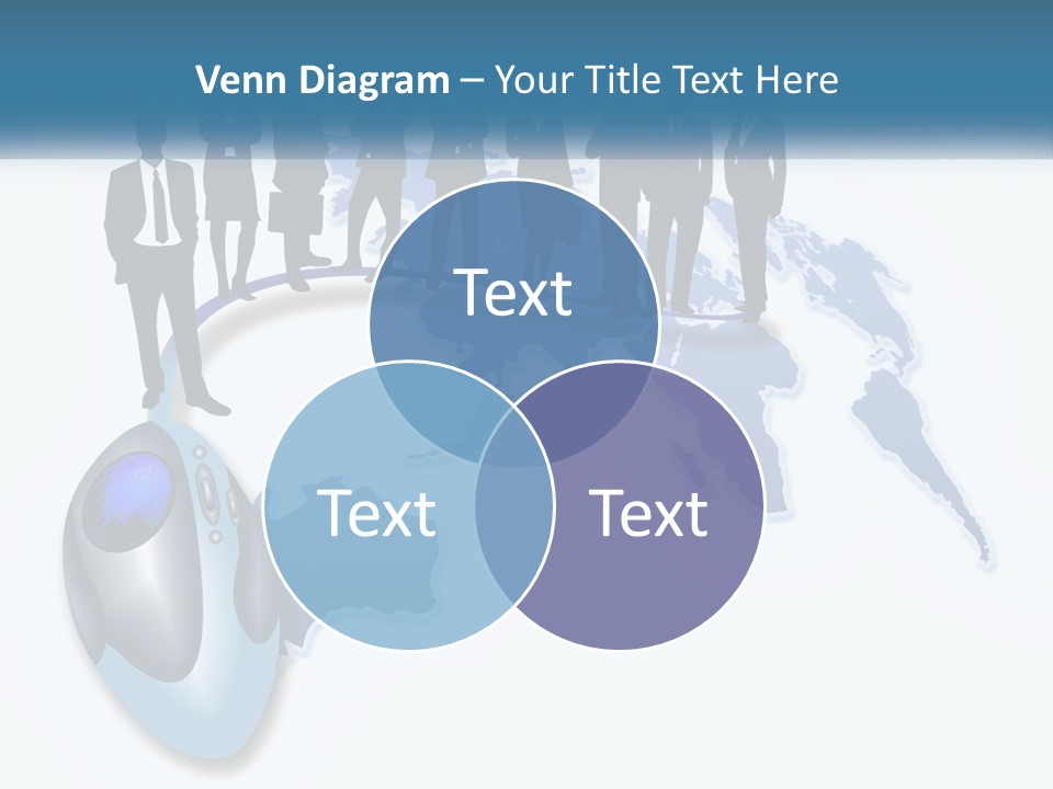 A Group Of People Standing Around A Computer Mouse PowerPoint Template