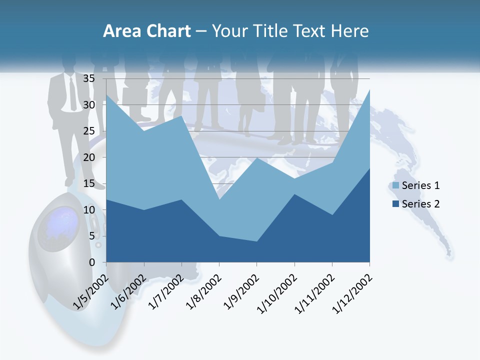 A Group Of People Standing Around A Computer Mouse PowerPoint Template