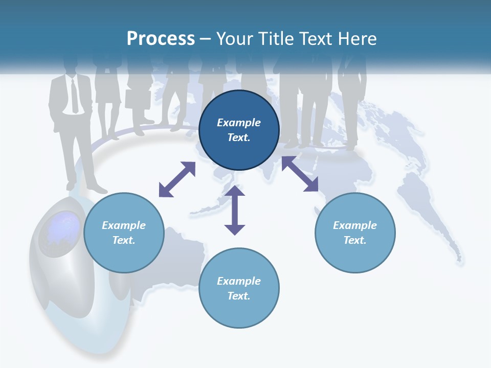 A Group Of People Standing Around A Computer Mouse PowerPoint Template
